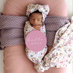 SNUGGLE HUNNY GRACIE GRACIE & JEWEL PINK REVERSIBLE MILESTONE CARDS