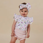 SNUGGLE HUNNY GARCIE SHORT SLEEVE BODYSUIT WITH FRILL