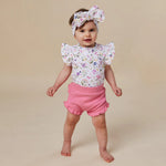 SNUGGLE HUNNY GARCIE SHORT SLEEVE BODYSUIT WITH FRILL