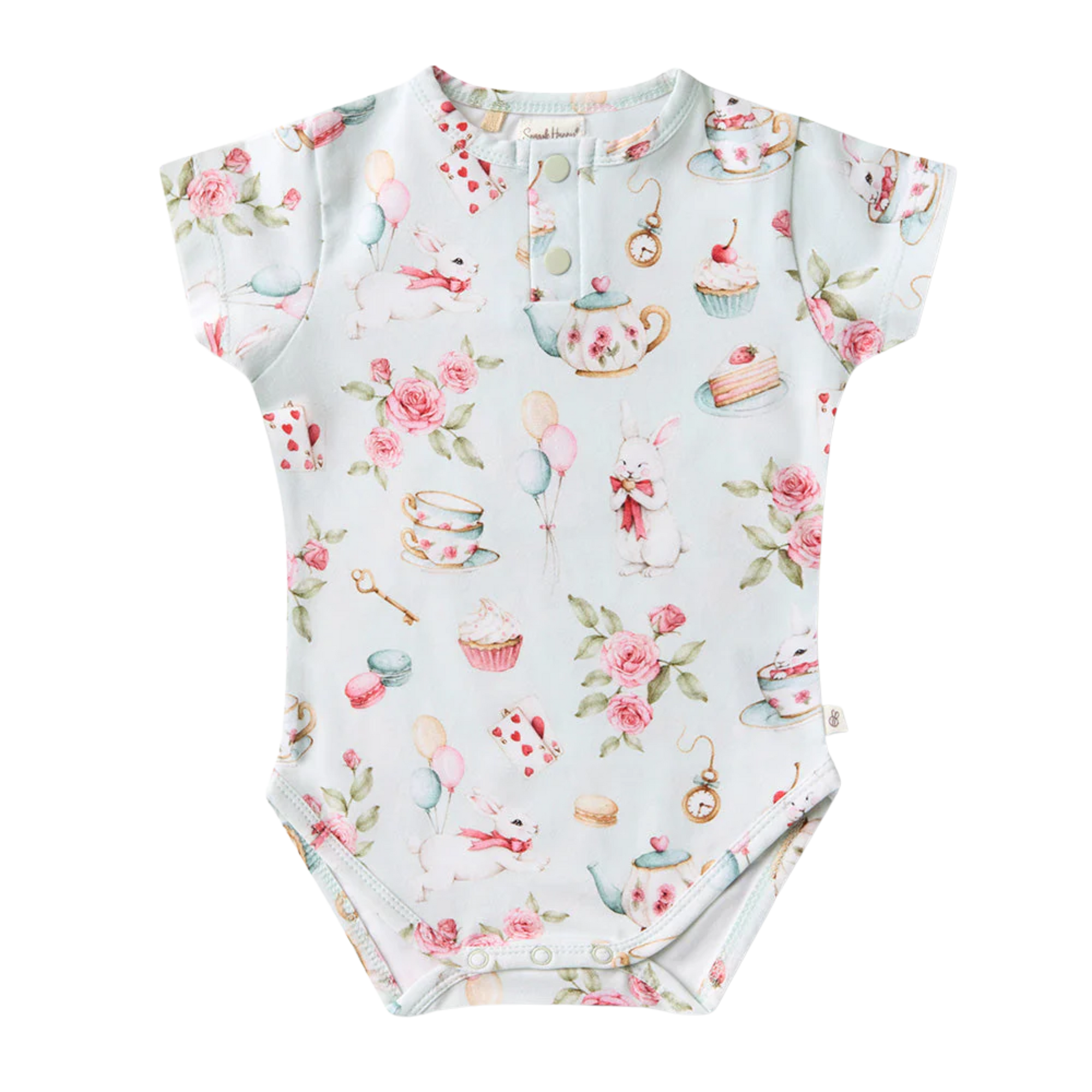 SNUGGLE HUNNY WHITE RABBIT SHORT SLEEVE BODYSUIT