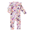 SNUGGLE HUNNY BLUSHING BEAUTY ORGANIC SNUGGLESUIT CONVERTIBLE ROMPER WITH FRILL