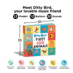 DITTY BIRD FIRST 100 ANIMALS MULTI-COLOURED