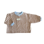 POSS & SOSS STRIPE LONG SLEEVE TEE - STONE