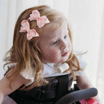 SNUGGLE HUNNY BABY PINK CLIP BOW - SMALL PIGGY TAIL PAIR
