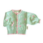 POSS & SOSS HEART CARDIGAN - GARDEN PARTY