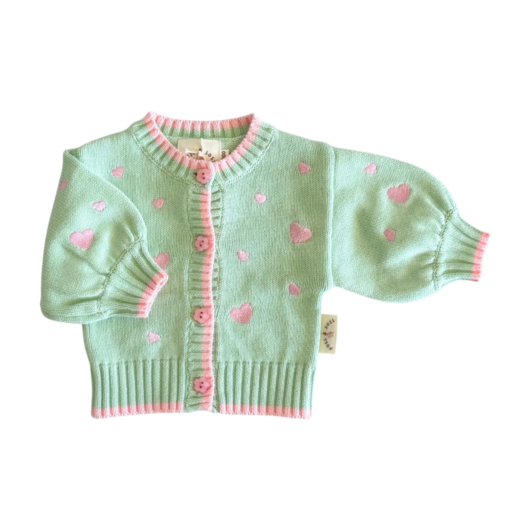 POSS & SOSS HEART CARDIGAN - GARDEN PARTY
