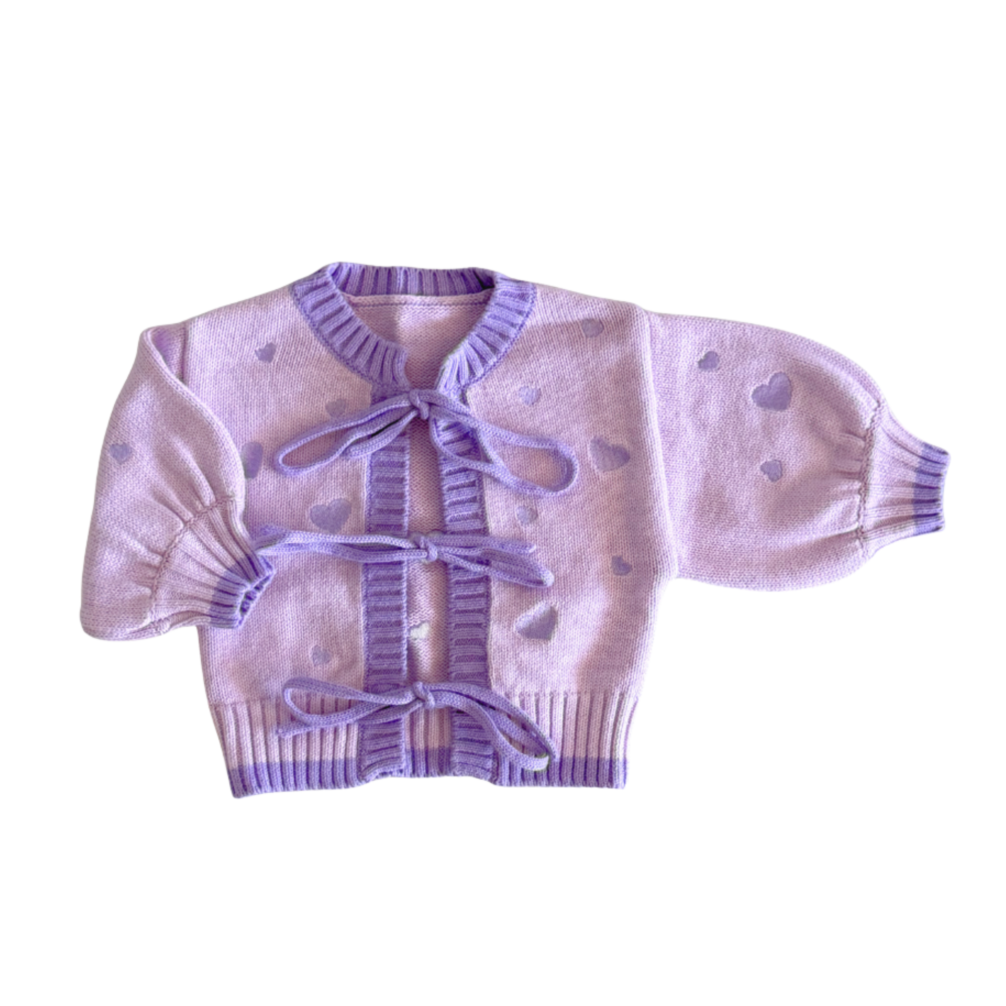 POSS & SOSS HEART TIE UP CARDIGAN - TWILIGHT