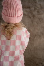 CINNAMON BABY CHUNKY BEANIE - PINK