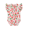 SNUGGLE HUNNY STRAWBERRY SHORT SLEEVE BODYSUIT WITH FRILL