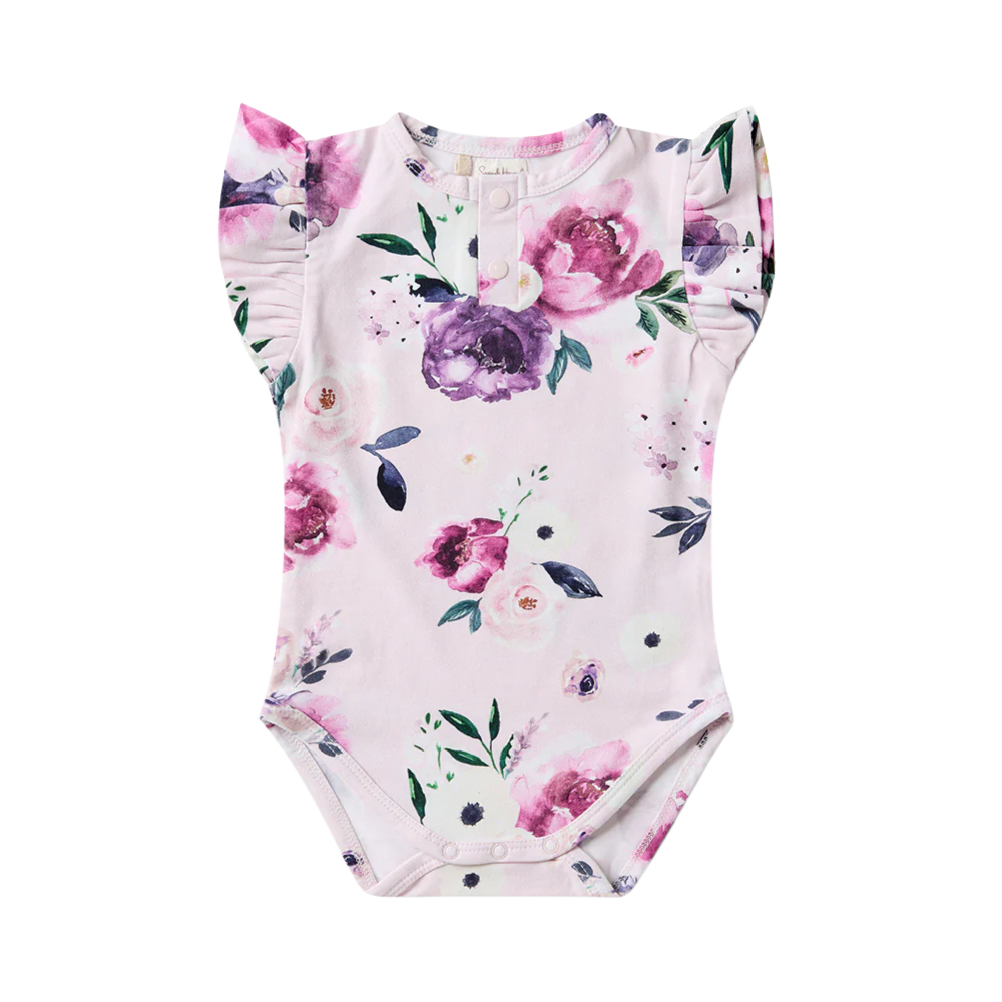 SNUGGLE HUNNY FLORAL KISS SHORT SLEEVE BODYSUIT