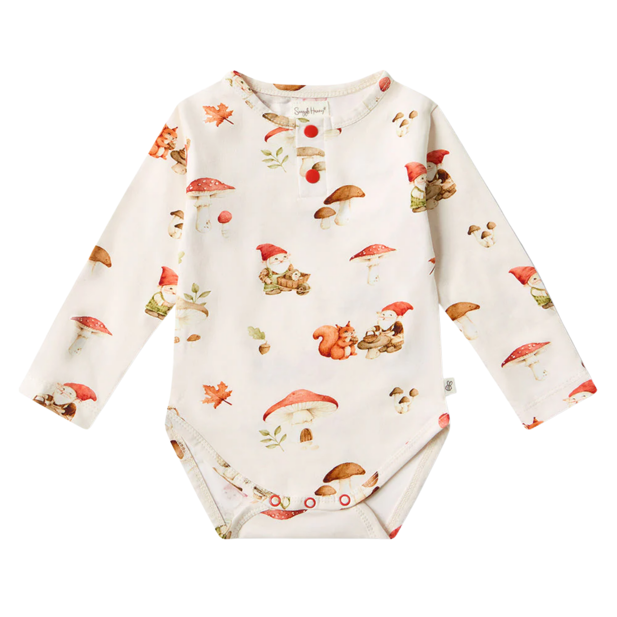 SNUGGLE HUNNY GNOMES LONG SLEEVE BODYSUIT