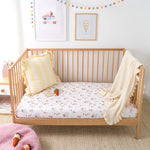 SNUGGLE HUNNY ICE CREAMS FITTED COT SHEET