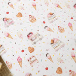 SNUGGLE HUNNY ICE CREAMS FITTED COT SHEET