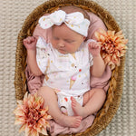 SNUGGLE HUNNY ICE CREAMS SHORT SLEEVE BODYSUIT WITH FRILL