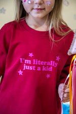 DEAR DARCY I'M LITERALLY JUST A KID LONG SLEEVE - RED