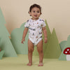 SNUGGLE HUNNY TRAINS SHORT SLEEVE ORGANIC BODYSUIT