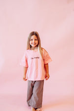 DEAR DARCY I'M PRETTY TEE - PINK & BROWN