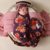 SNUGGLE HUNNY SIENNA ORGANIC JERSEY WRAP & TOPKNOT SET