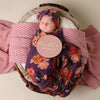 SNUGGLE HUNNY SIENNA ORGANIC JERSEY WRAP & TOPKNOT SET