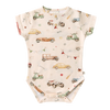 SNUGGLE HUNNY VINTAGE CARS SHORT SLEEVE BODYSUIT