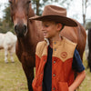 RINGERS WESTERN KYNUNA KIDS PUFFER VEST - TOBACCO / TAN