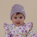 SNUGGLE HUNNY LAVENDER KNIT BEANIE