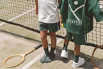 CINNAMON BABY COURTSIDE SOCKS - OLIVE