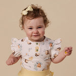 SNUGGLE HUNNY LEMON PIGGY TAIL HAIR CLIPS - PAIR