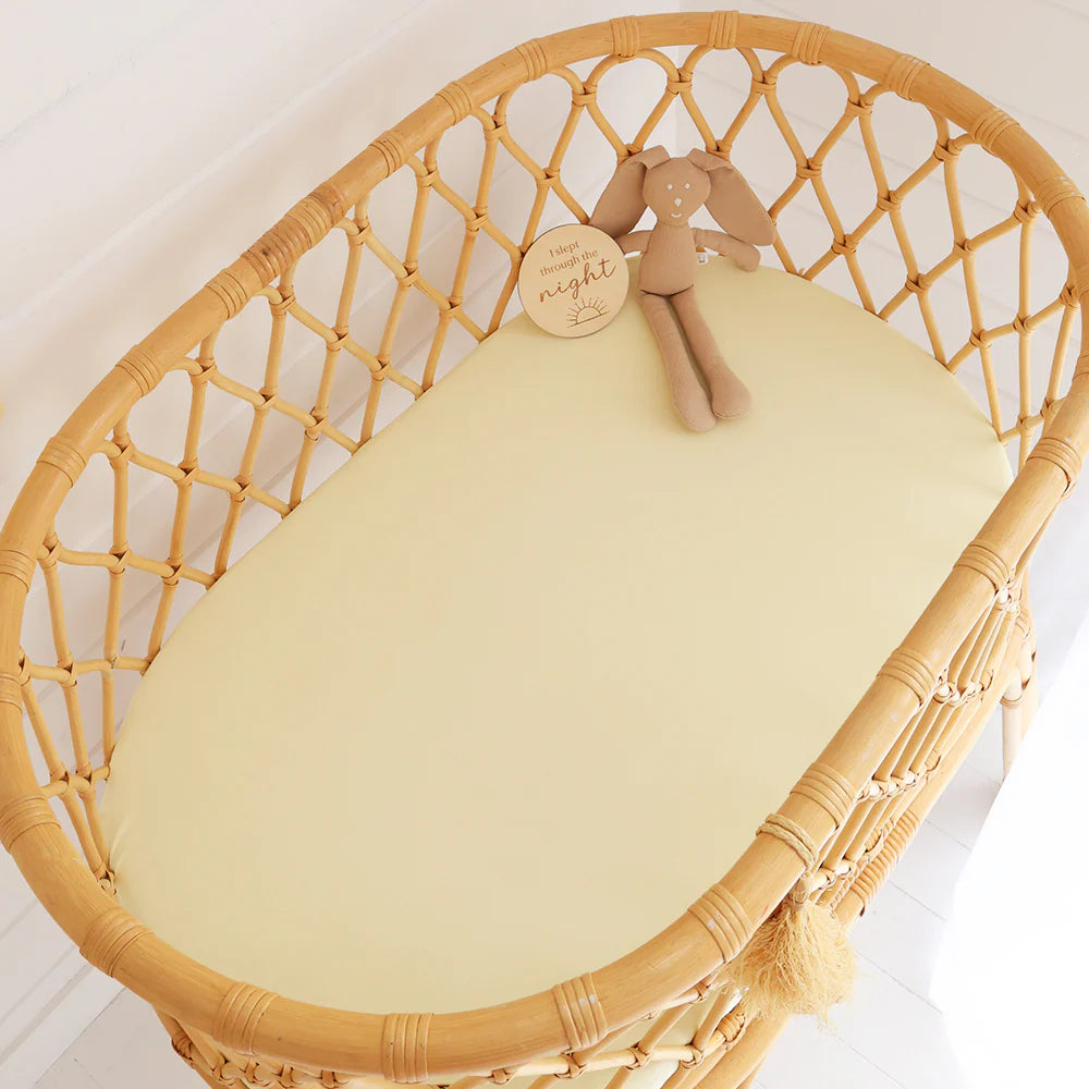 SNUGGLE HUNNY LEMON SORBET BASSINET SHEET / CHANGE PAD COVER