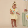 SNUGGLE HUNNY LEMON SORBET SHORT SLEEVE DRESS