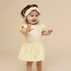 SNUGGLE HUNNY LEMON SORBET SHORT SLEEVE DRESS