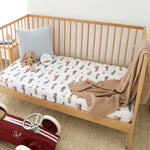 SNUGGLE HUNNY LITTLE RACERS FITTED COT SHEET