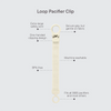 BIBS PACIFIER CLIP LOOP  - BLUSH