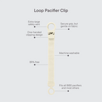 BIBS PACIFIER CLIP LOOP - IVORY