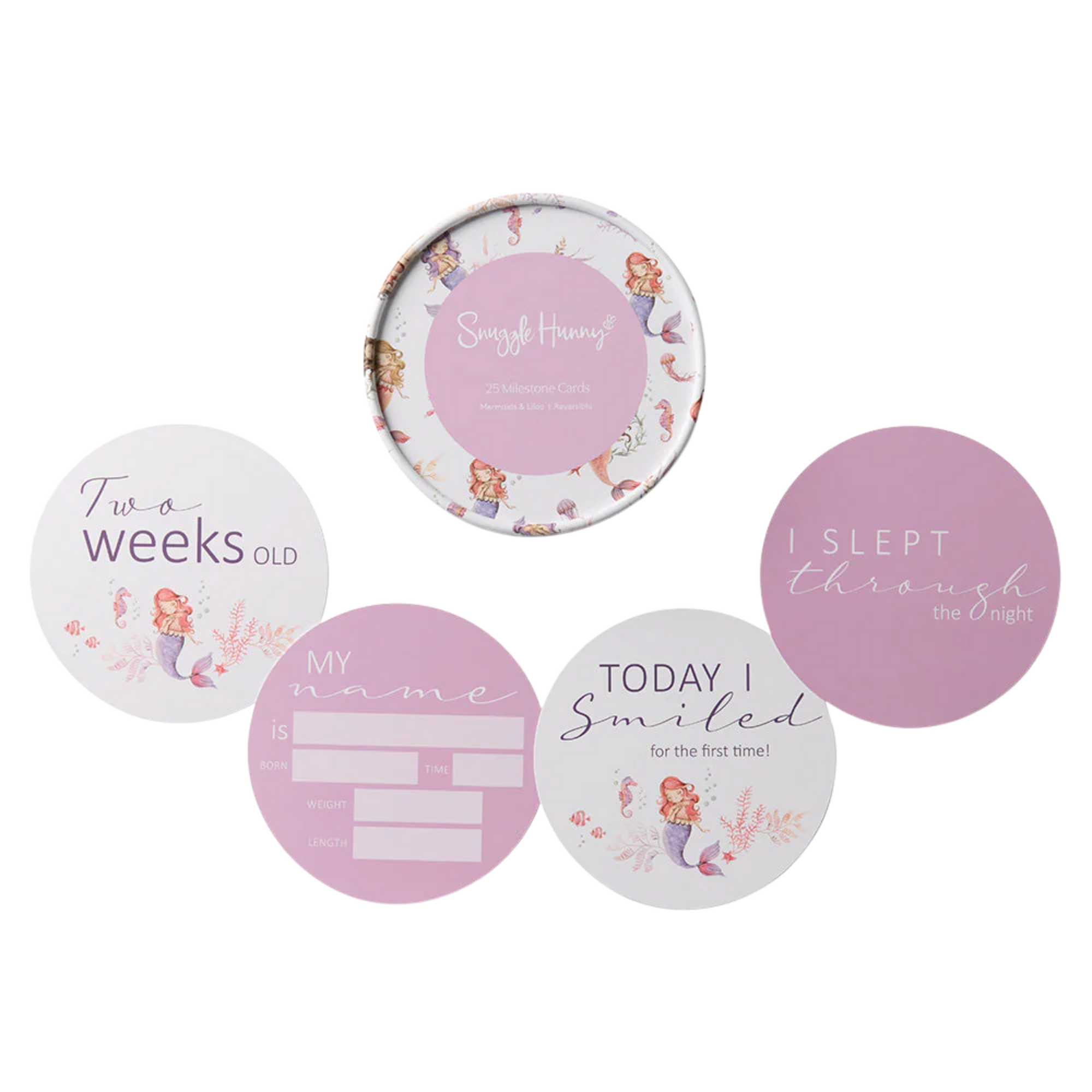 SNUGGLE HUNNY MERMAID REVERSIBLE MILESTONE CARDS