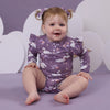SNUGGLE HUNNY MIDNIGHT SWAN LONG SLEEVE BODYSUIT WITH FRILL