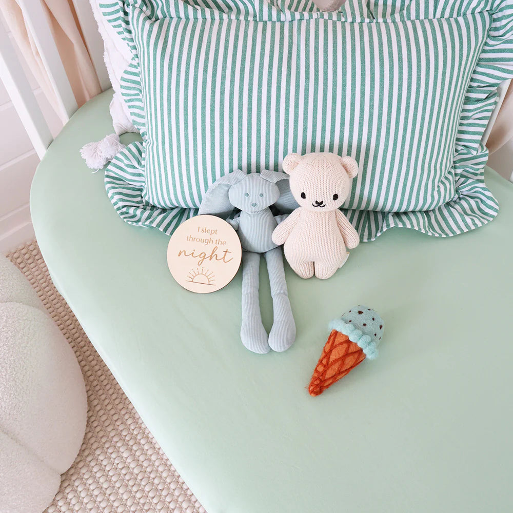 SNUGGLE HUNNY MINT COT SHEET