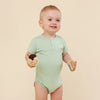 SNUGGLE HUNNY MINT SHORT SLEEVE BODYSUIT