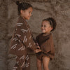 CINNAMON BABY KNITTED LOGO JUMPER - DARK CHOCOLATE