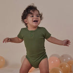 SNUGGLE HUNNY OLIVE SHORT SLEEVE BODYSUIT