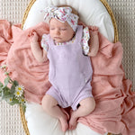 SNUGGLE HUNNY ORCHID OVERALL SHORTS