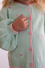 POSS & SOSS HEART CARDIGAN - GARDEN PARTY