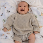 SNUGGLE HUNNY PISTACHIO COTTON KNIT SHORTS