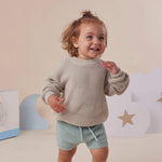 SNUGGLE HUNNY PISTACHIO OVERSIZED COTTON KNIT JUMPER