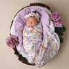 SNUGGLE HUNNY ISLA ORGANIC JERSEY WRAP & TOPKNOT SET