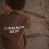 CINNAMON BABY LOGO ROMPER - CHOCOLATE