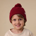 SNUGGLE HUNNY RASPBERRY KNIT BABY BEANIE