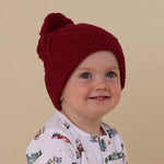 SNUGGLE HUNNY RASPBERRY KNIT BABY BEANIE