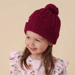 SNUGGLE HUNNY RASPBERRY KNIT BABY BEANIE