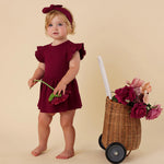 SNUGGLE HUNNY RASPBERRY SHORT SLEEVE DRESS